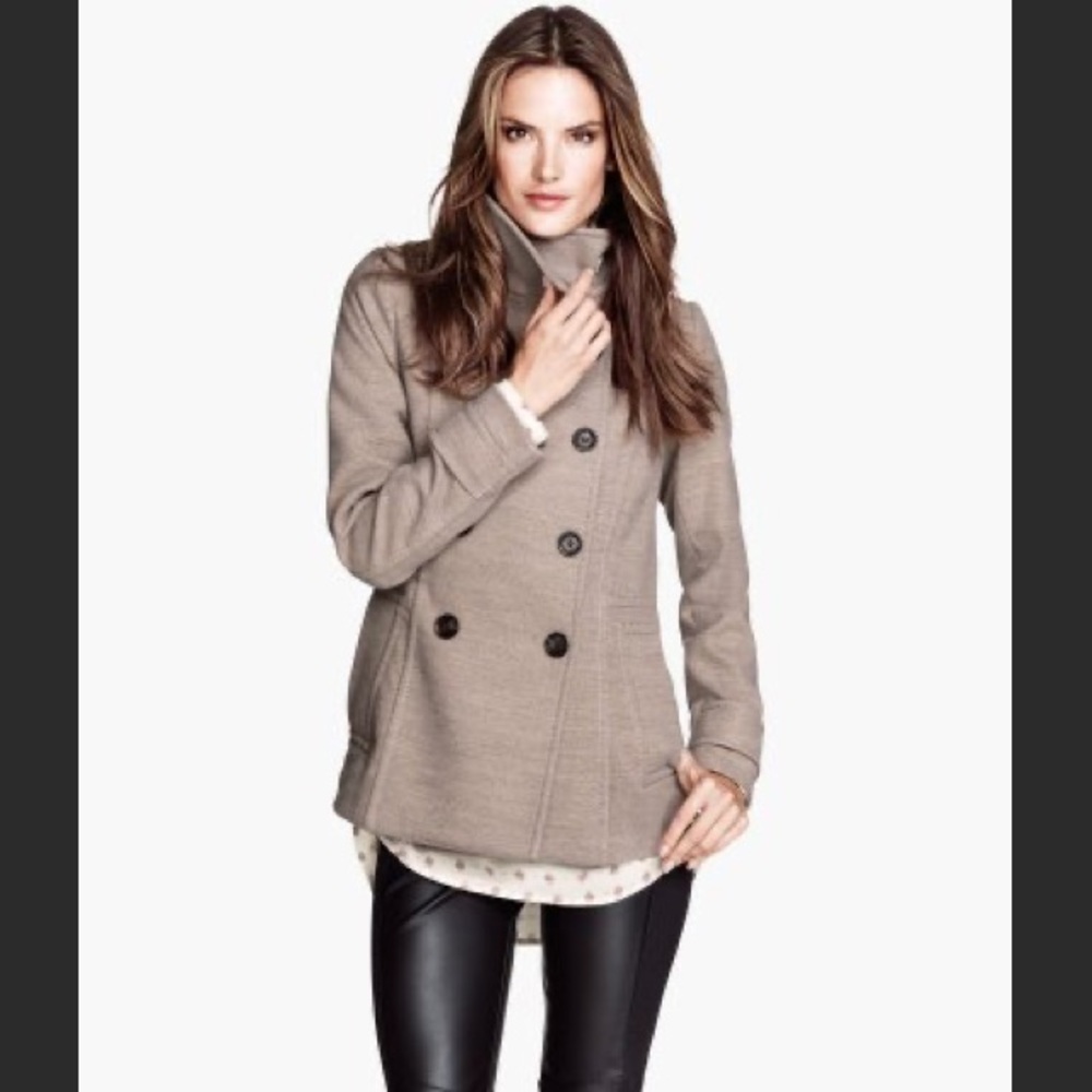 H&M Double Breasted Pea Coat